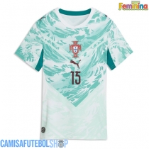 Camisa de time de futebol Portugal Joao Neves #15 Replicas 2º Equipamento Feminina Mundo 2026 Manga Curta